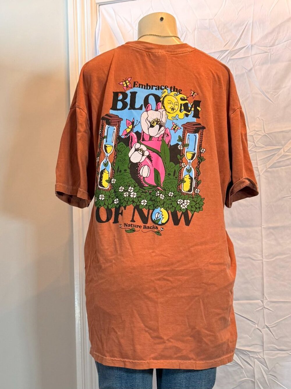 Naturebacks Embrace the Bloom Orange Short sleeve Tshirt Adult XL